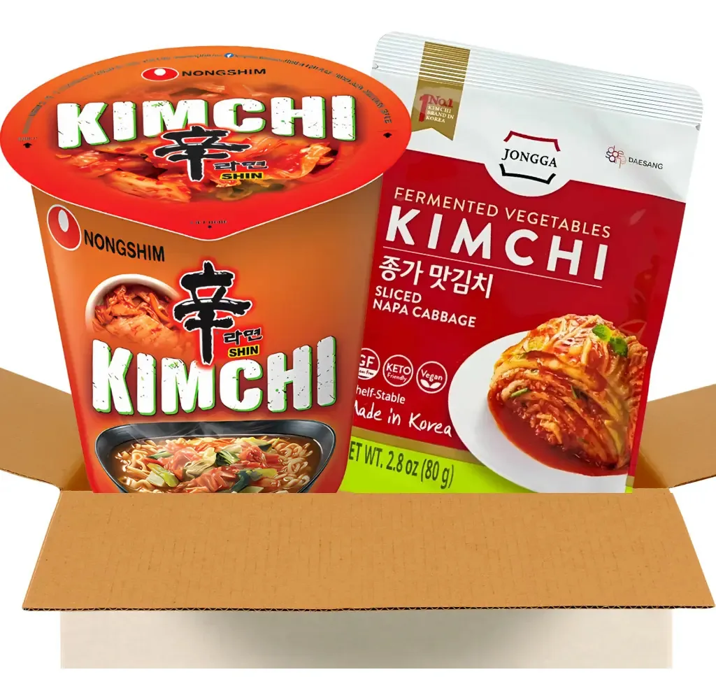 Kit Comida Coreana Lamen Kimchi Cup & Kimchi Conserva Jongga