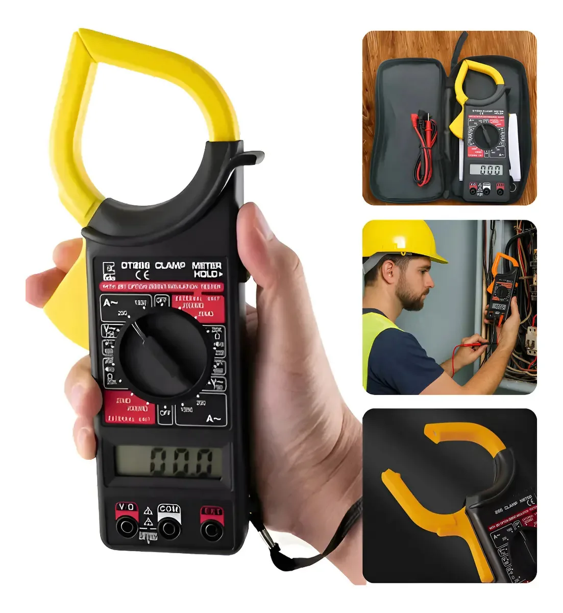 Alicate Amperimetro Multimetro Digital Dt266 Profissional
