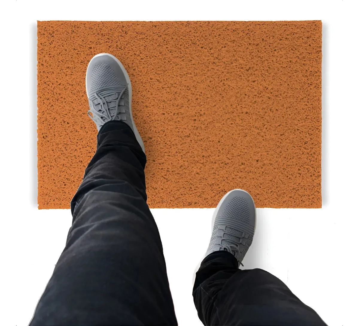 Tapete Capacho de Vinil Laranja para Rampas 5 m x 60 cm
