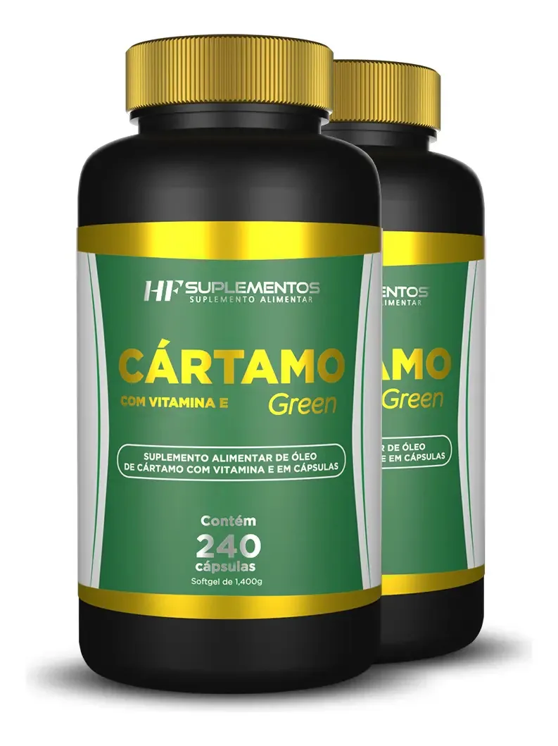2x Cartamo Com Vitamina E 240 Capsulas Hf Suplementos Sem Sabor