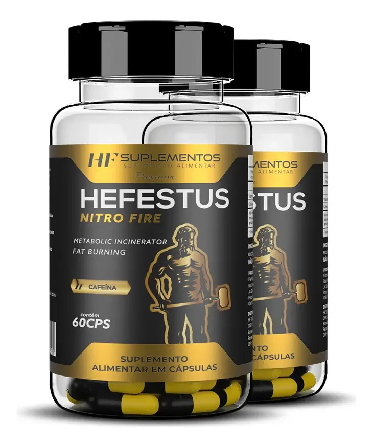 2x Hefestus Nitro Fire 60caps Hf Suplementos