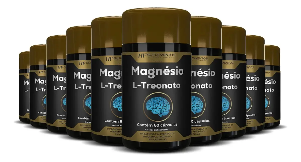 10x Magnesio Treonato 60caps Hf Suplementos