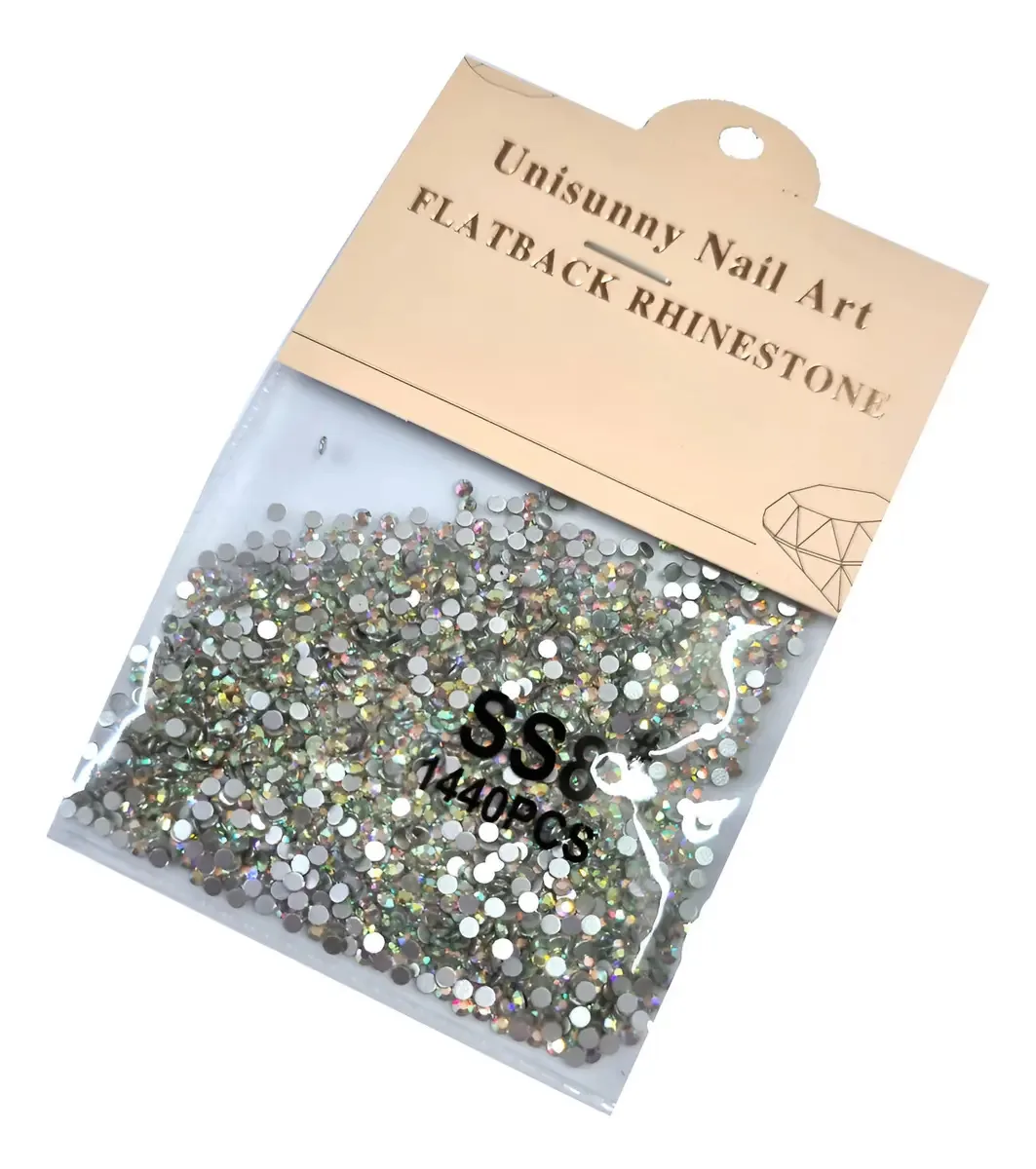 1440pç Strass Cristal Unha Decoração Alongamento 2,5mm Ss08 Cor Furta Cor