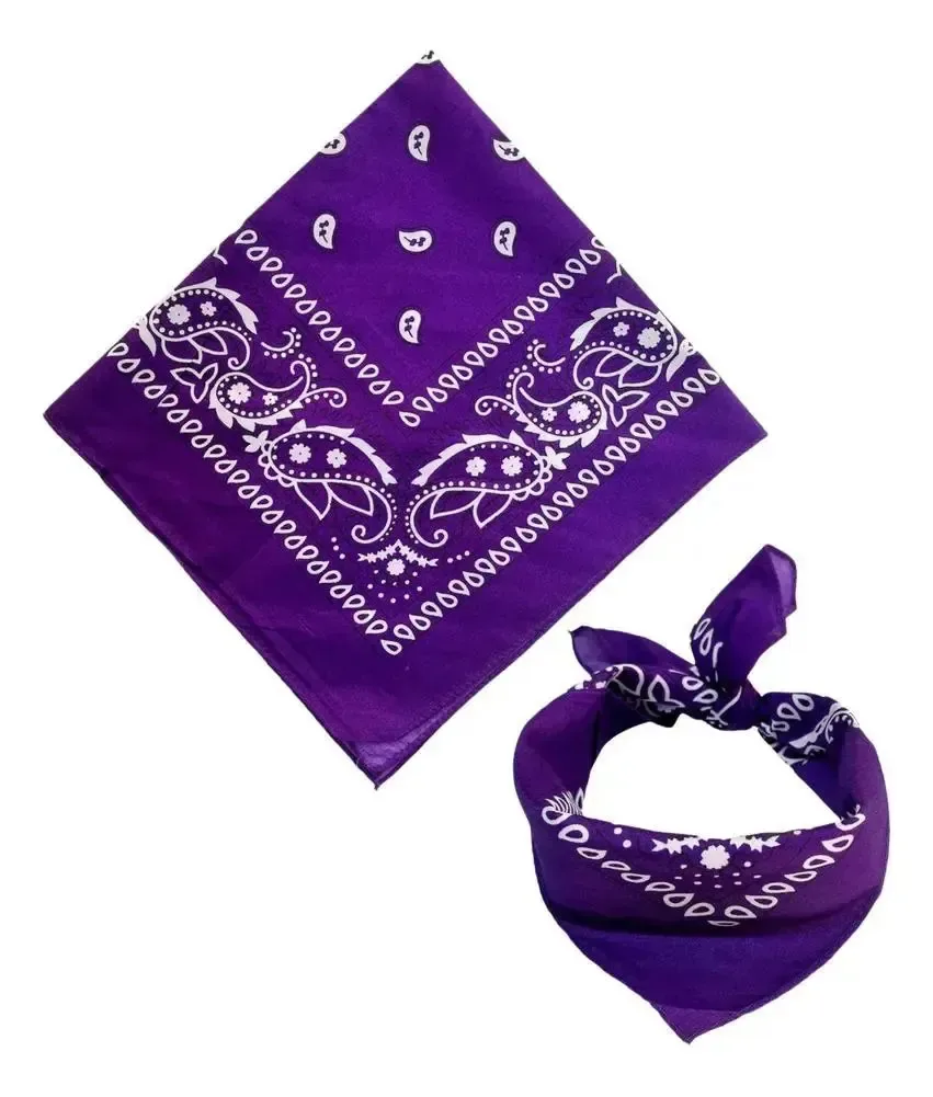 Bandana Estampada Unissex Premium 55x5 Roxo