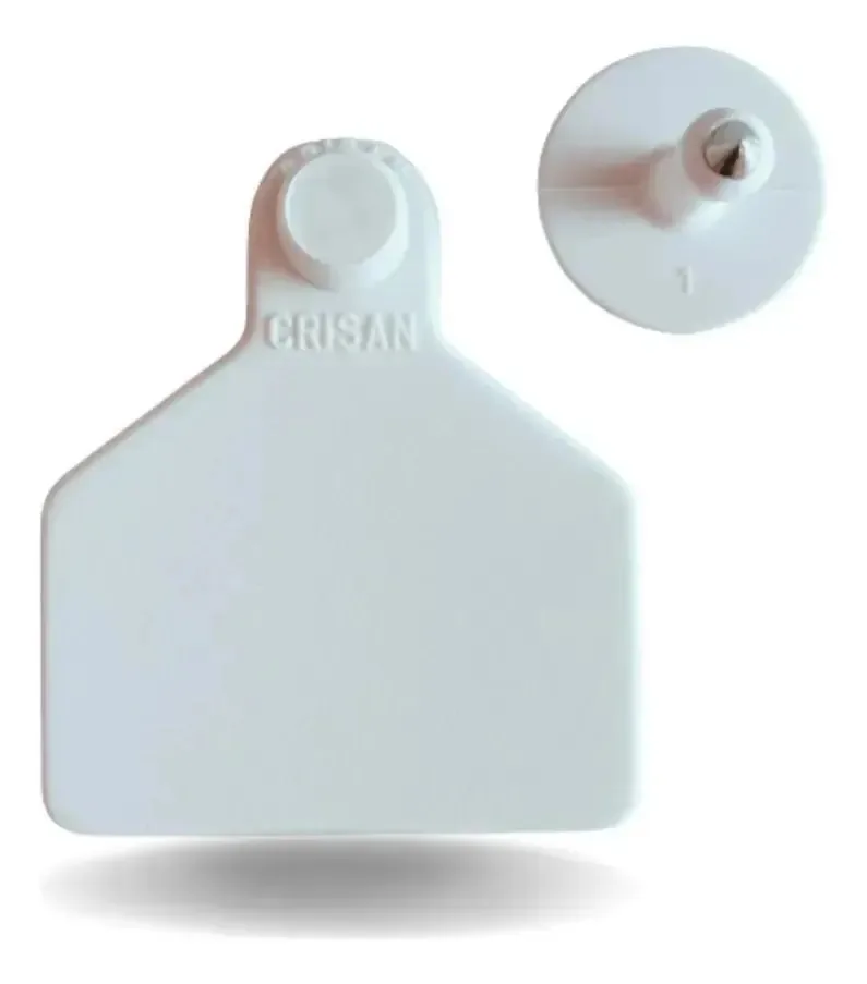 50 Brincos Grandes Liso Para Gado Bovinos Vac Branco
