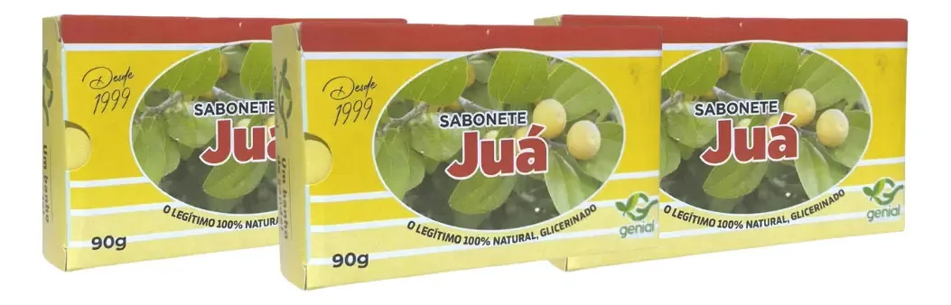 Kit 3 Sabonetes Em Barra De Júa 90g - Genial