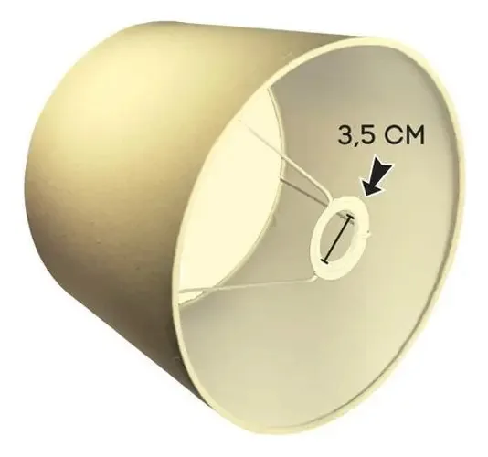 Cúpula De Abajur Luminária Tecido Cônica 18x22x18 - Cru