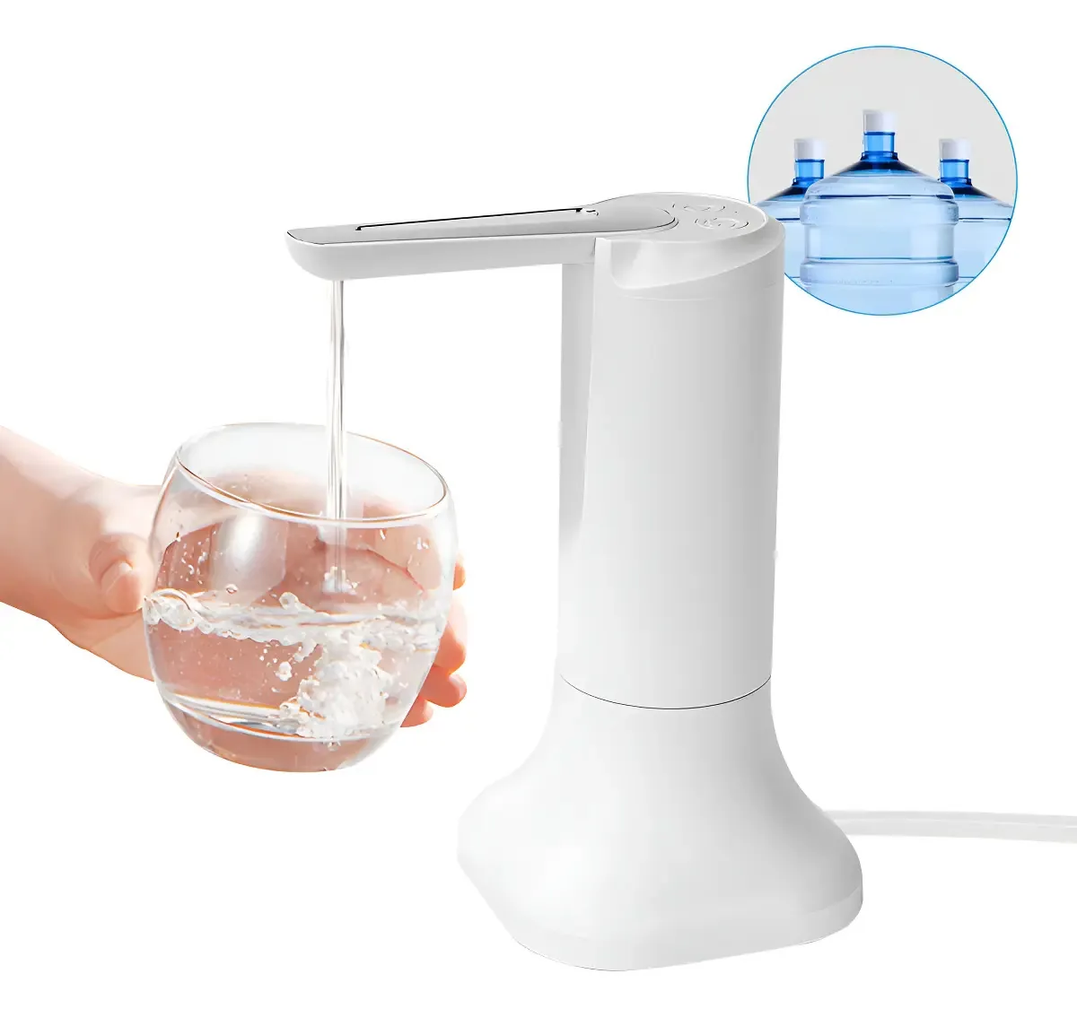 Bomba Para Garrafão Recarregável Carregamento Usb