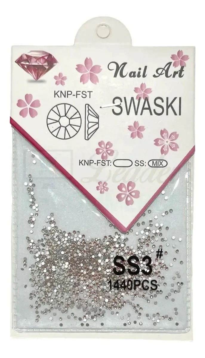 Strass Cristal Brilho para Decoração de Unha Pedraria Nail Art Cor Ss3