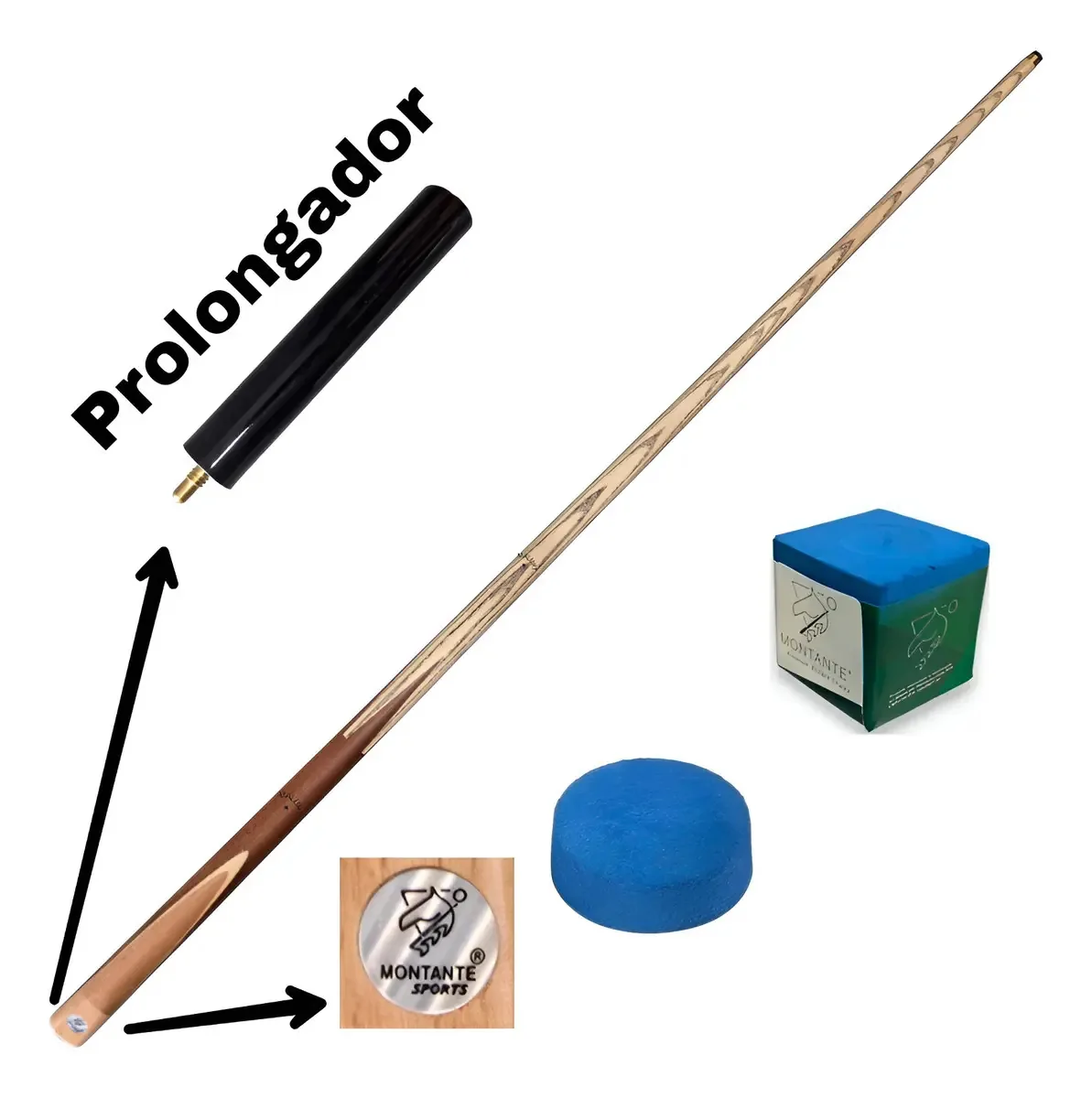 Taco Interiço Sinuca Bilhar Snooker Ash Profissional Garfado