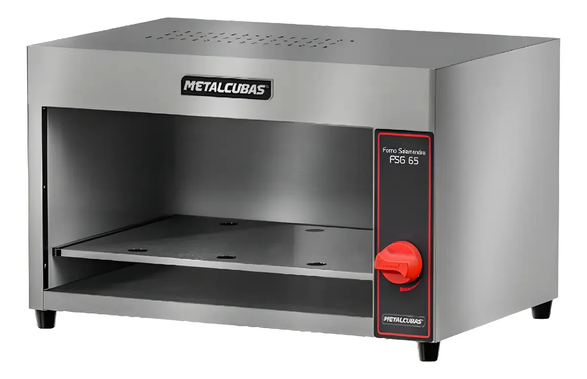 Forno Gratinador Salamandra Metalcubas 65L A Gás Prateado