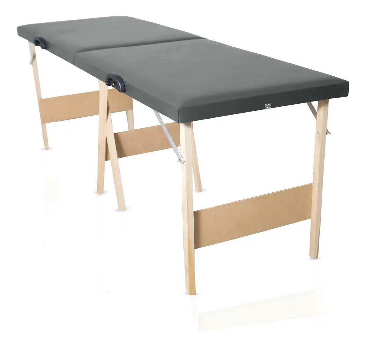 Maca Portátil Dobrável Espuma Sara Massagem Estética Fisioterapia Cinza 60cm