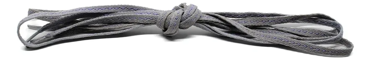 Cadarço Achatado 140 Cm Cor Cinza E Roxo