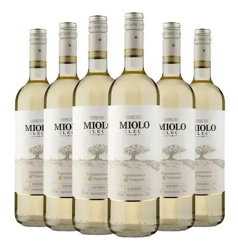 Kit 6 Vinhos Miolo Seleção Chardonnay & Viognier C/