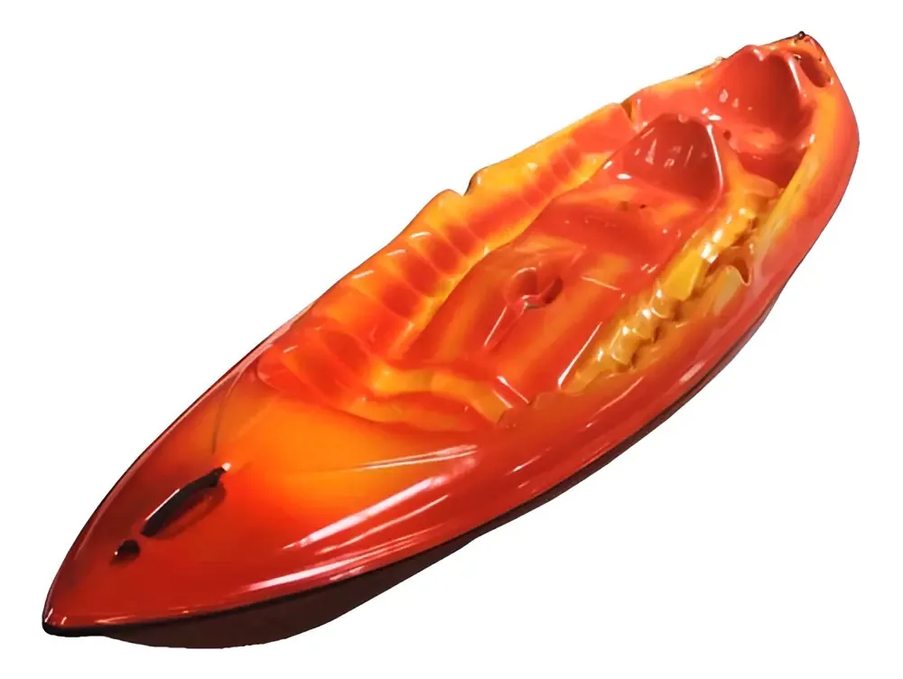 Caiaque Individual Pesca 3 Lugares B-ARTI Laranja e Amarelo Fibra de Vidro