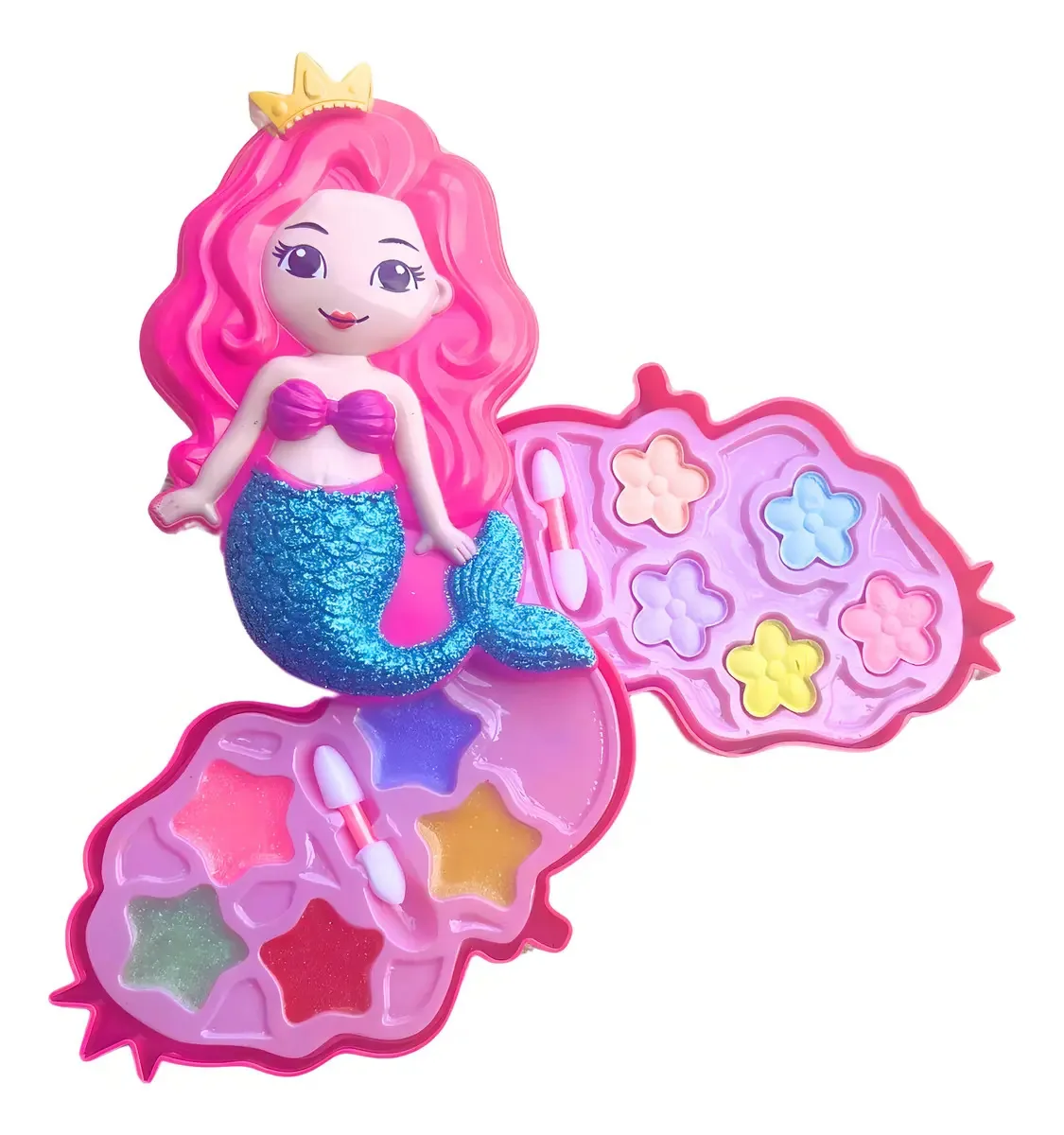 Kit Maquiagem Infantil Sereia Shop Manu com Aplicadores