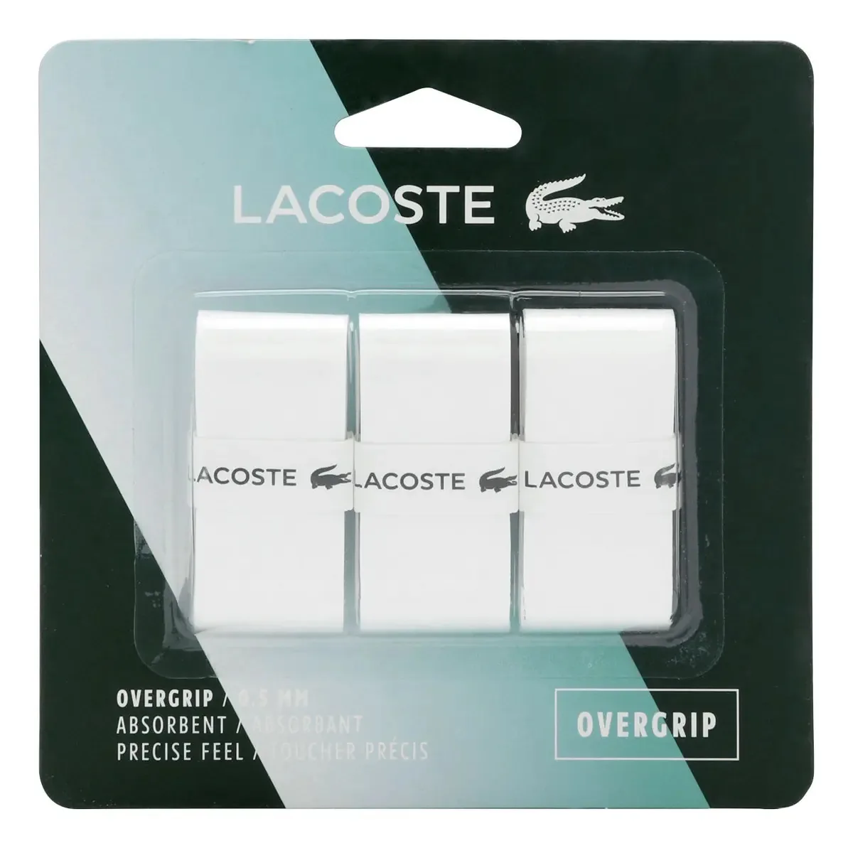 Overgrip Tênis Beach Lacoste Tecnifibre Surgrip 3 Unidades Branco