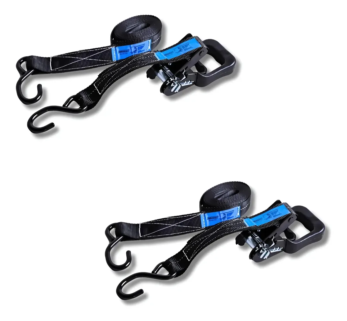 Kit 2 Cintas Catraca 1500kg 3,5cm 4m Preto Mave para Cargas Pesadas