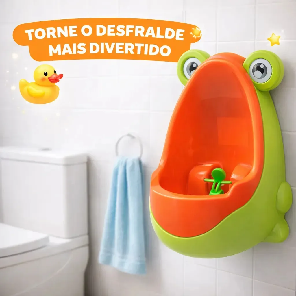 Mictório Infantil Pinico Sapinho Portatil Desfraude Ajustavel Verde Claro