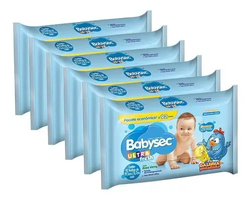 Kit Lenços Umedecidos Babysec Galinha Pintadinha Ultrafresh
