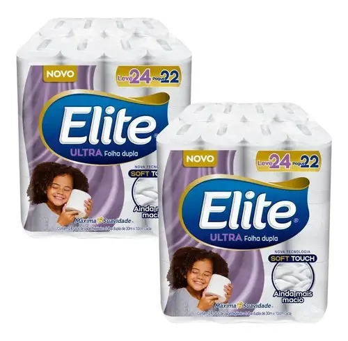 Kit Papel Higienico Folha Dupla Elite 48 Rolos