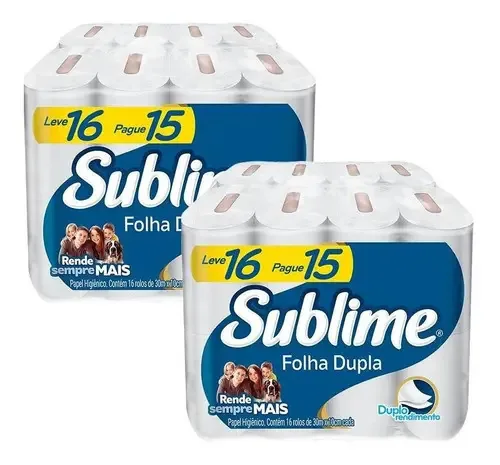 Papel higiênico Softys Sublime folha dupla de 36 un