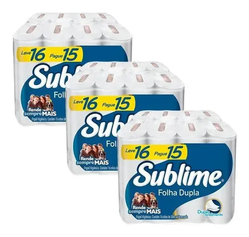 Papel Higienico Folha Dupla Sublime 48 Rolos