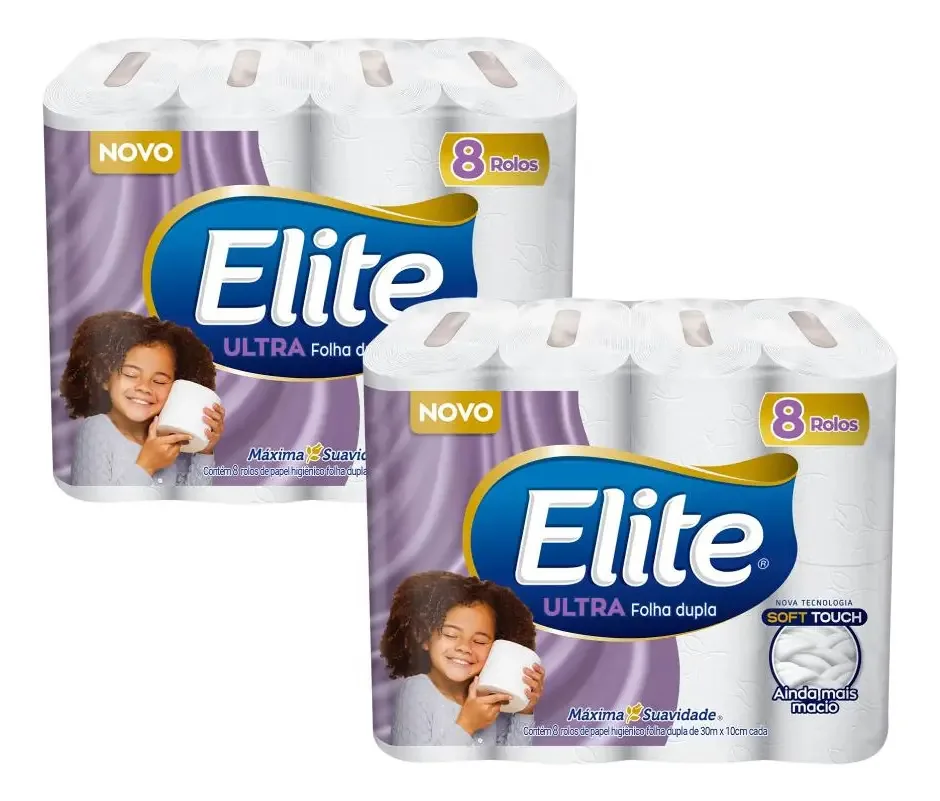 Papel Higiênico Folha Dupla Elite 16 Rolos