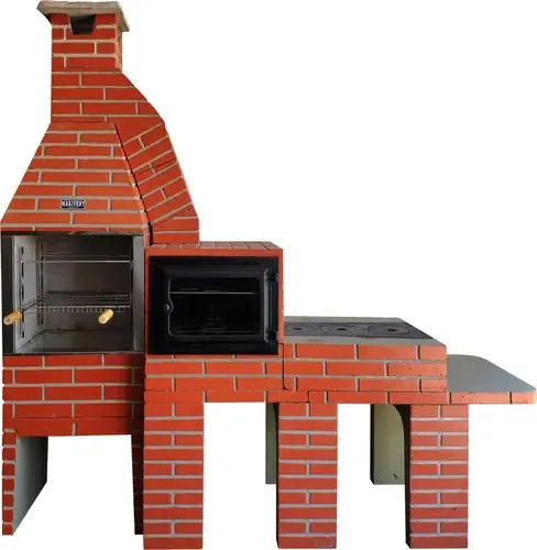 Trio Churrasqueira 62 Tijolinho Com Forno E Fogão Marivent