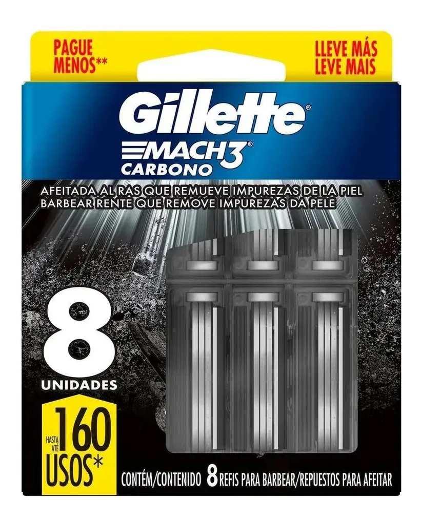 Gillette Mach3 Carbono Gillette Mach3 Carbono - 8 - Unidade
