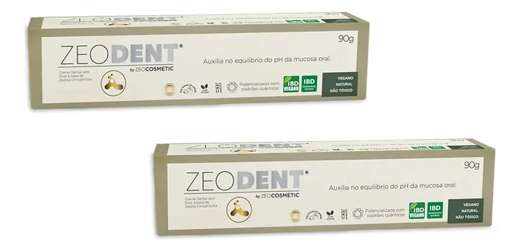 Zeodent Creme Dental Base Zeólita Clinoptilolita Vegano 90g