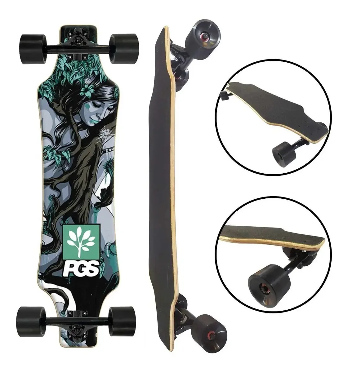 Skate Longboard Completo Pgs - Nature