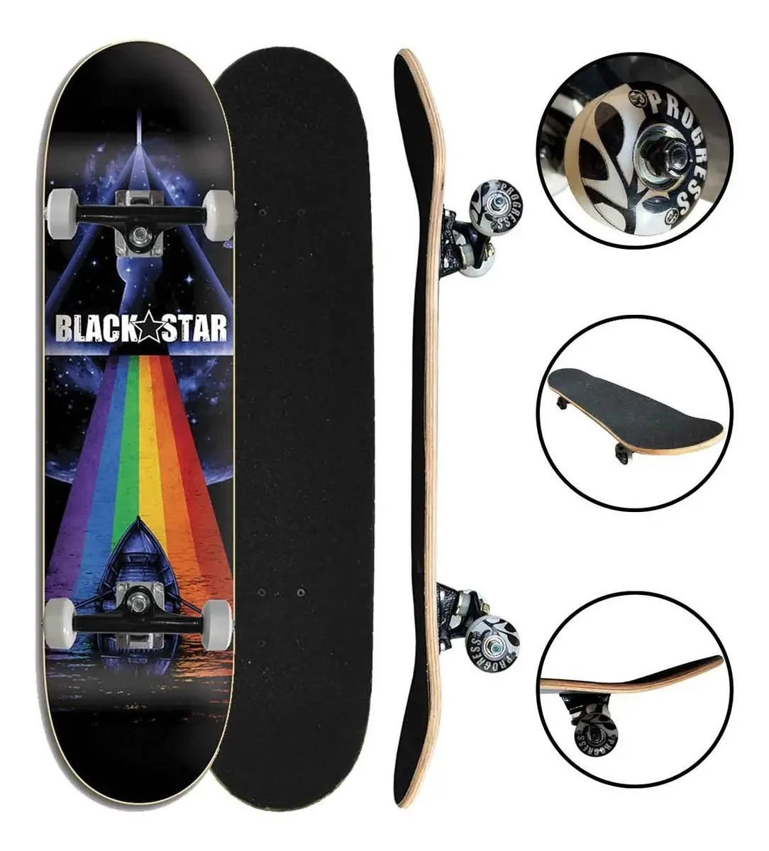 Skate Montado Semi Profissional Progress - Pgs Nature