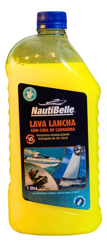 Shampoo Náutico Com Cera Carnaúba Nautibelle 1L Limpeza e Proteção Bardana