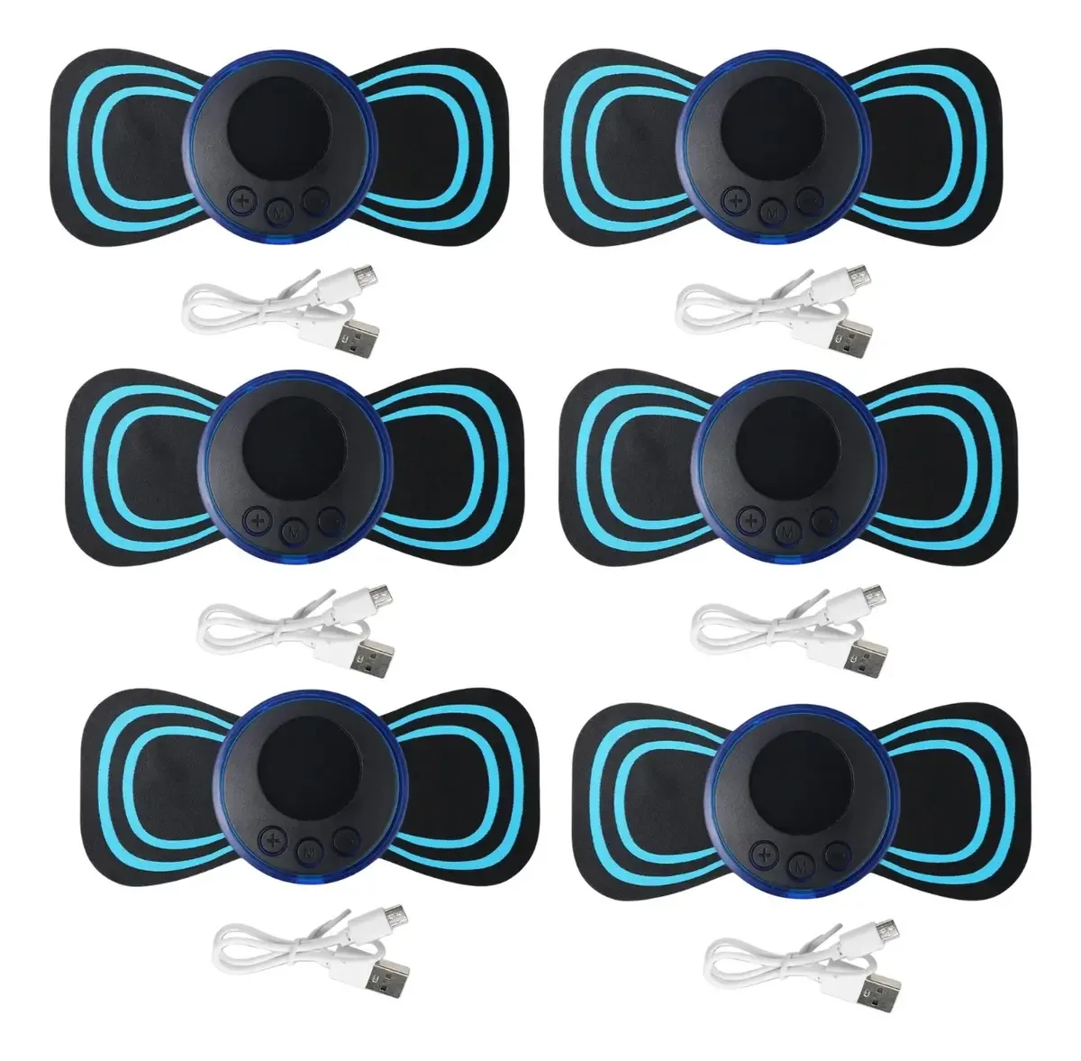 Kit 6 Massageadores Portatil Eletrico Recarregaveis Atacado