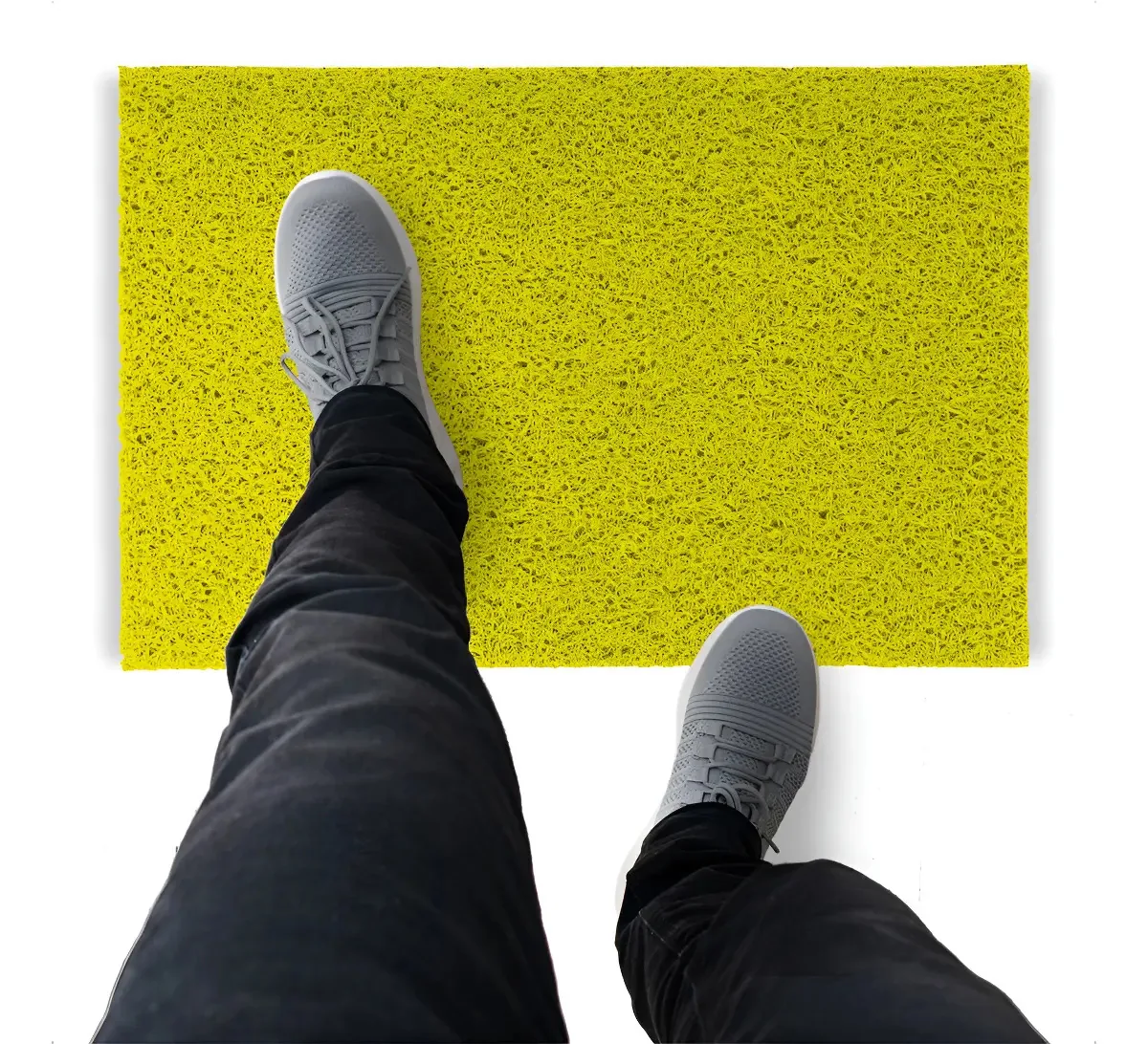 Tapete Capacho de Vinil Amarelo para Rampas 5 m x 60 cm