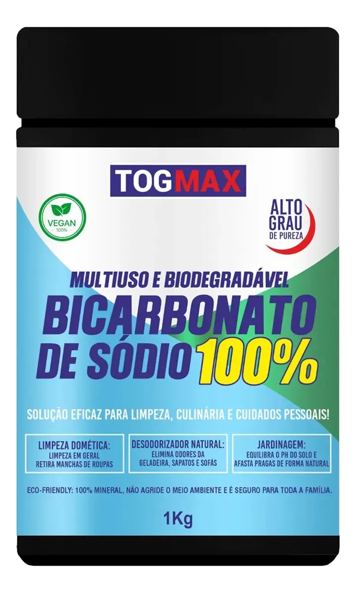 Bicarbonato De Sódio Limpeza Pesada Piso Multiuso Togmax 1kg