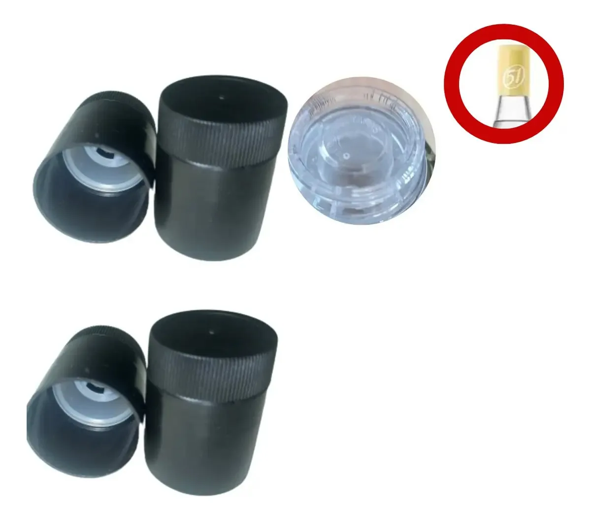 Tampas Para Vidro Conta Gotas Tipo 51 - Kit- 500 Un.