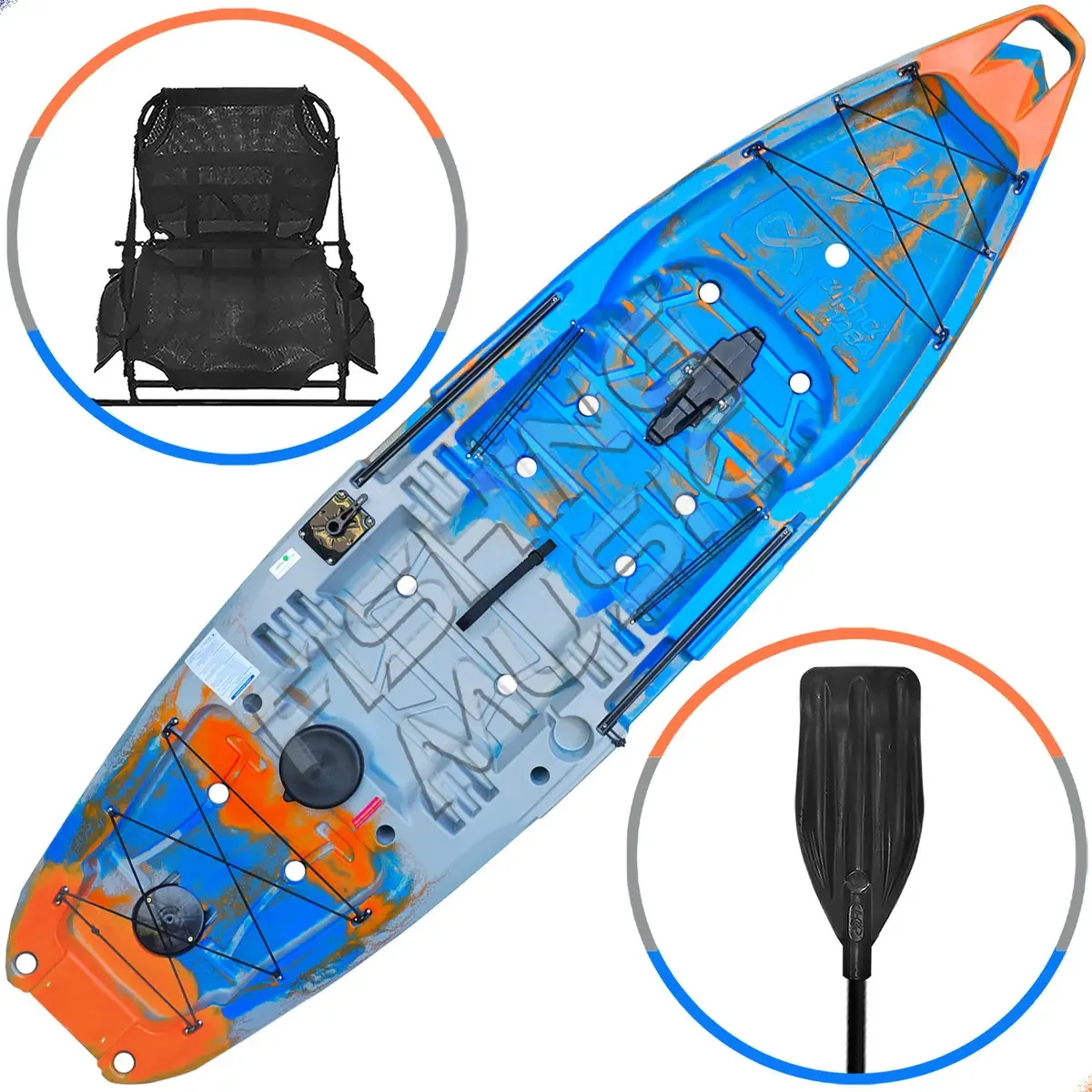 Caiaque Alpha 1084 Personalizado + Cadeira E Remo Cor Tropical Fish