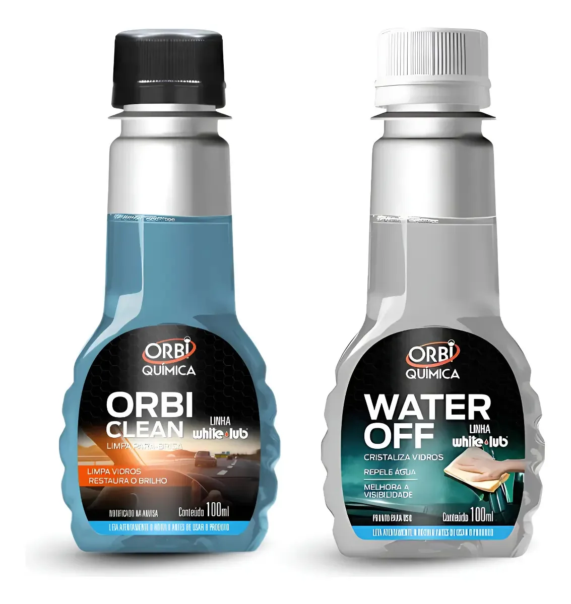 Kit Limpa Vidros + Cristalizador Orbi Química 100ml Incolor