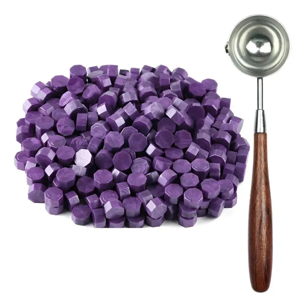 Cera Perolada 100un + Colher: Selos Perfeitos Roxo