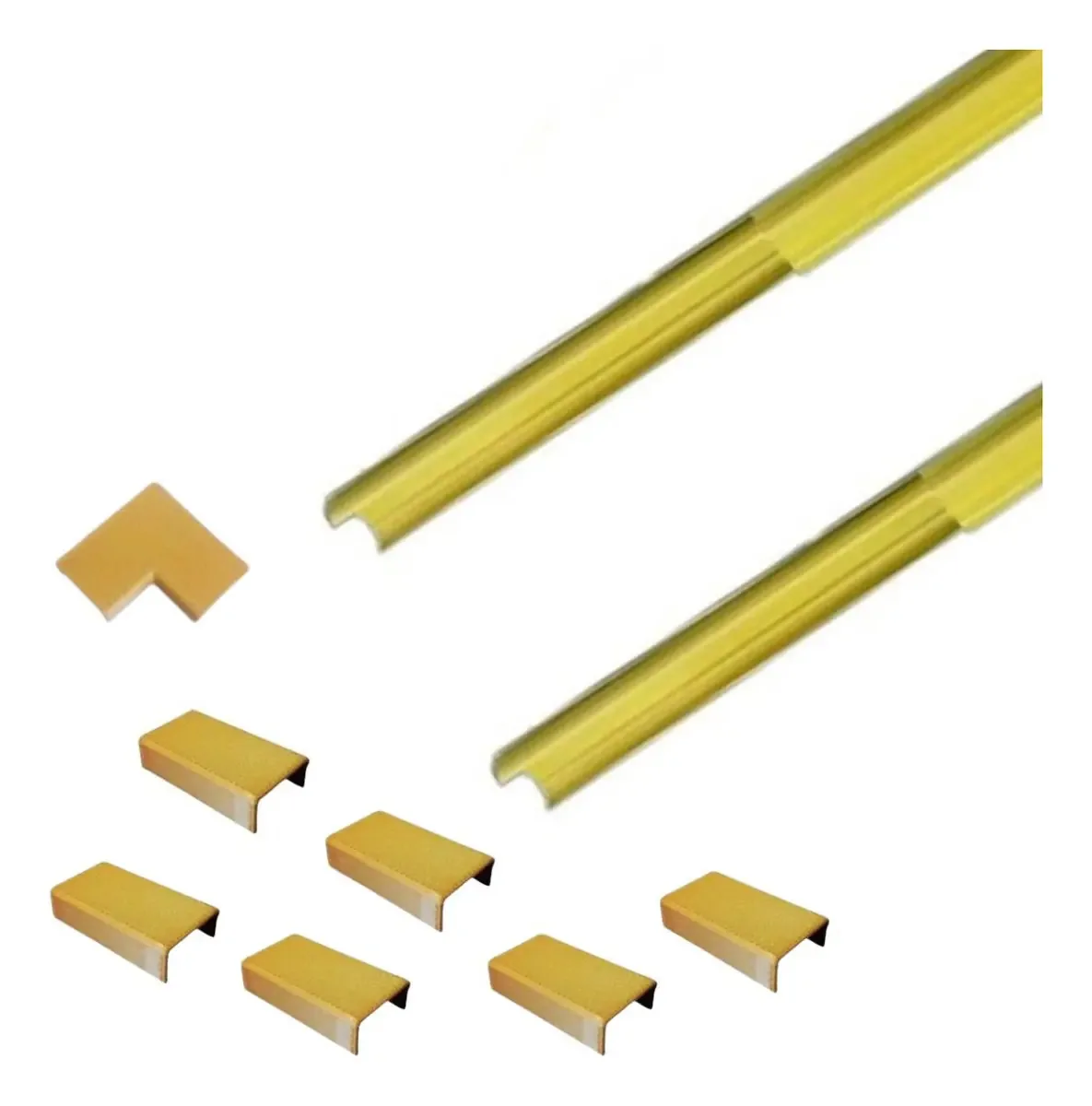 2m (2x1m) Canaleta + 6 Luvas + 1 Curvas 90° Cerejeira 20x10