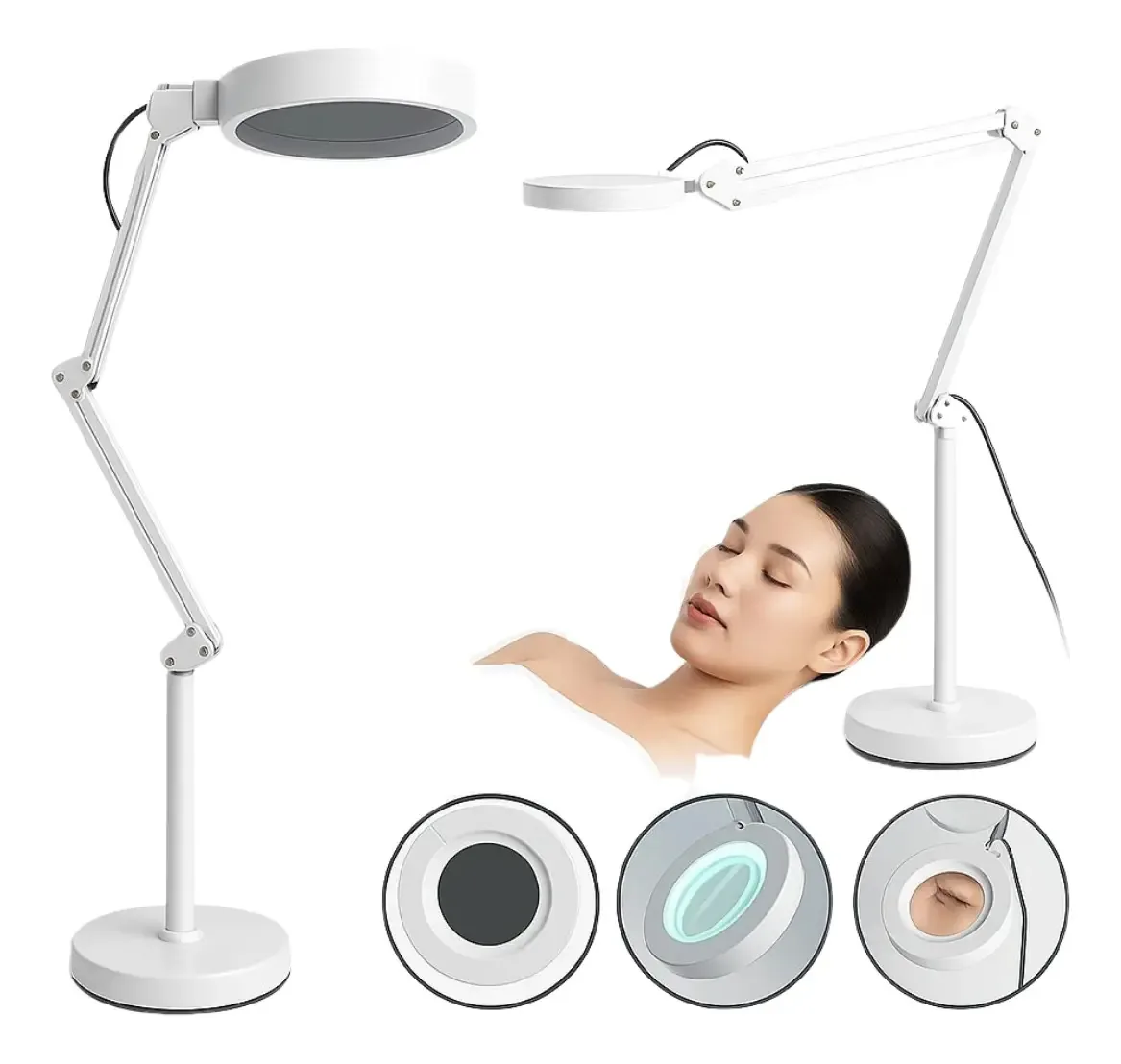 Lupa Luminaria Grande 120led Profissional Estetica 10x