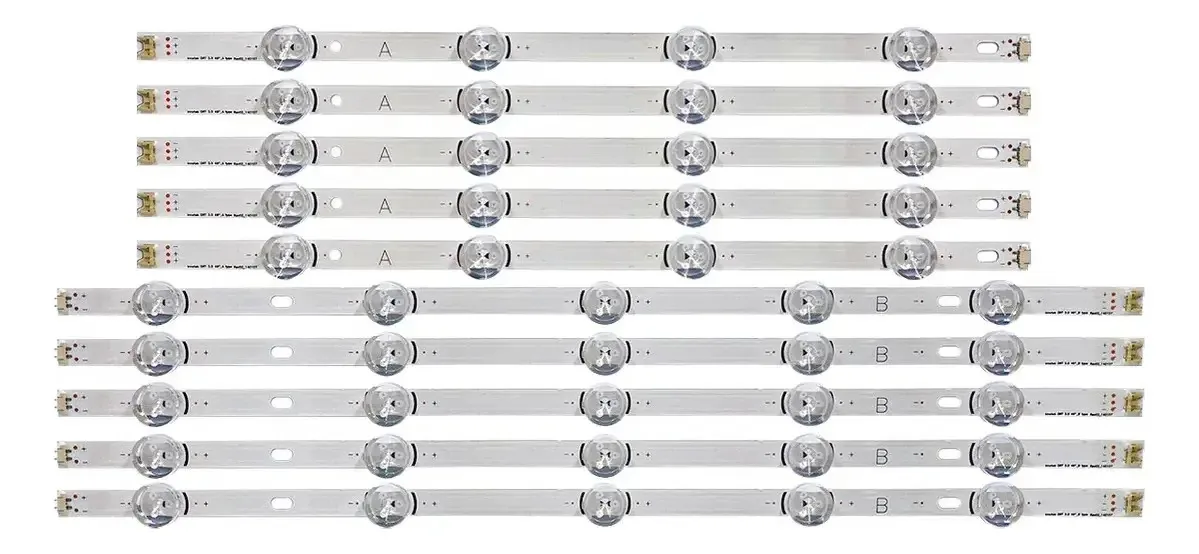 Kit 10 Barras LED LMM Imports Compatível TV 49'' Modelos 49LB5500 49LF5500