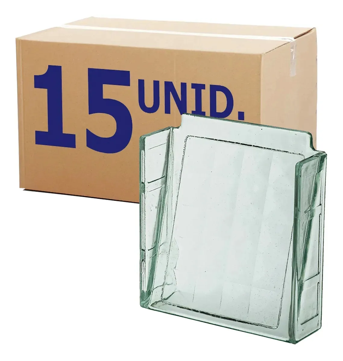 Kit 15 Elemento Vazado Cobogó Em Vidro Veneziana | Blocos De 20x20cm | Ideal Para Ventilação Iluminação Natural