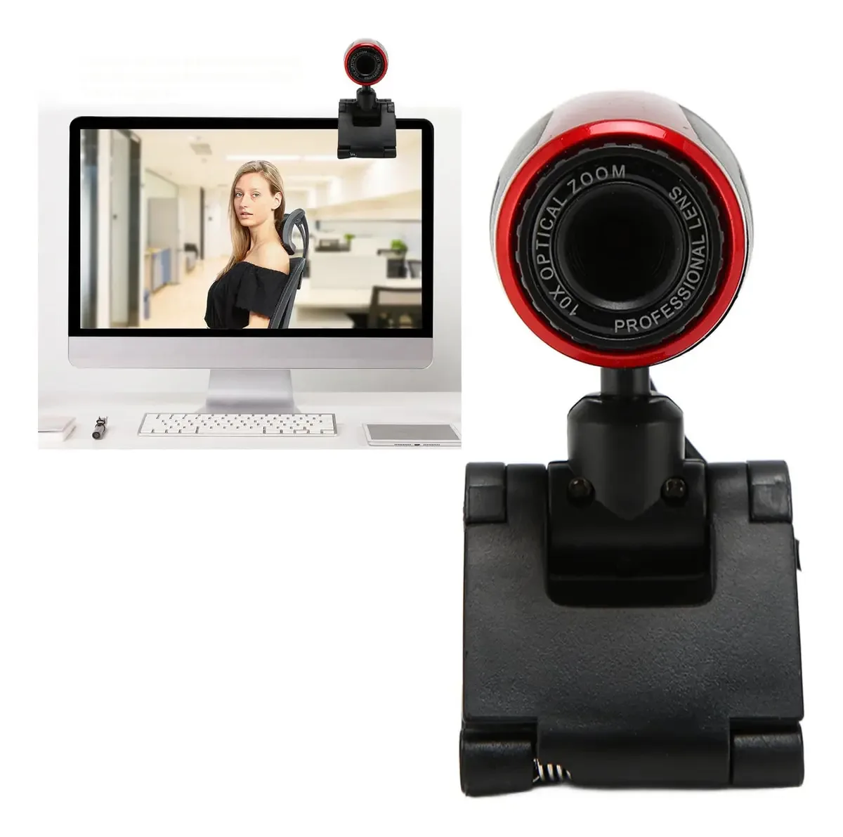 Câmera USB Webcam Gernie MSN Skype Facetime Câmera de Computador Webcam para Microfone ABS USB2.0, Webcam com Microfone, Gerniegyikmdb8rs
