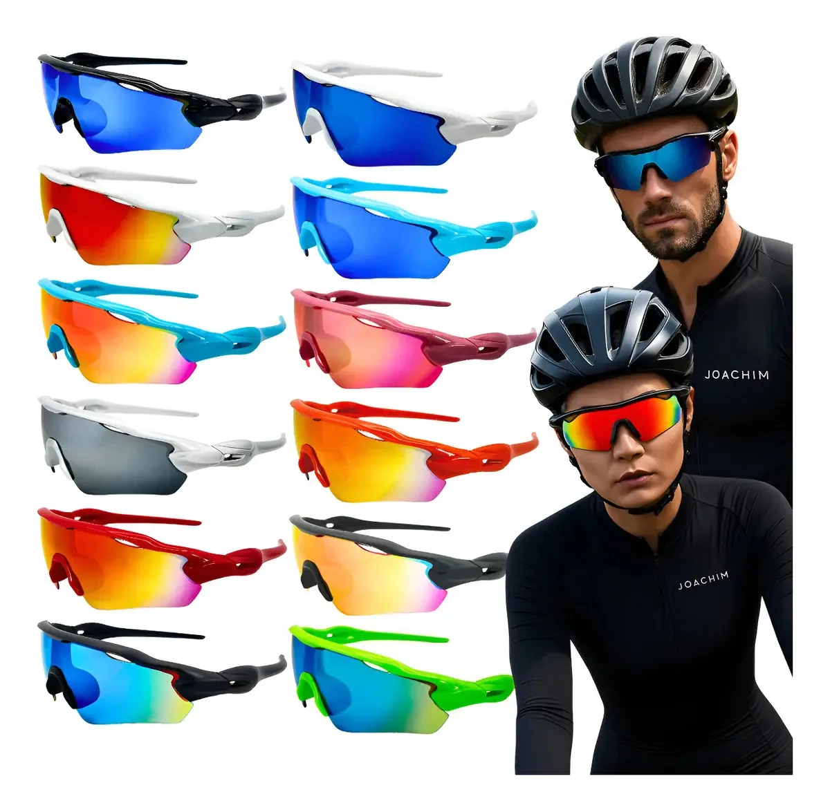 Pack 5 Óculos Esportivos Polarizados Joachim para Ciclismo e Corrida