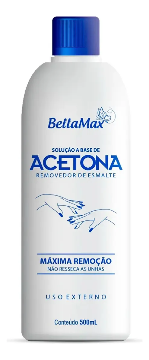 Acetona Vegana Natural Para Remoção Esmalte 500ml Aromamax