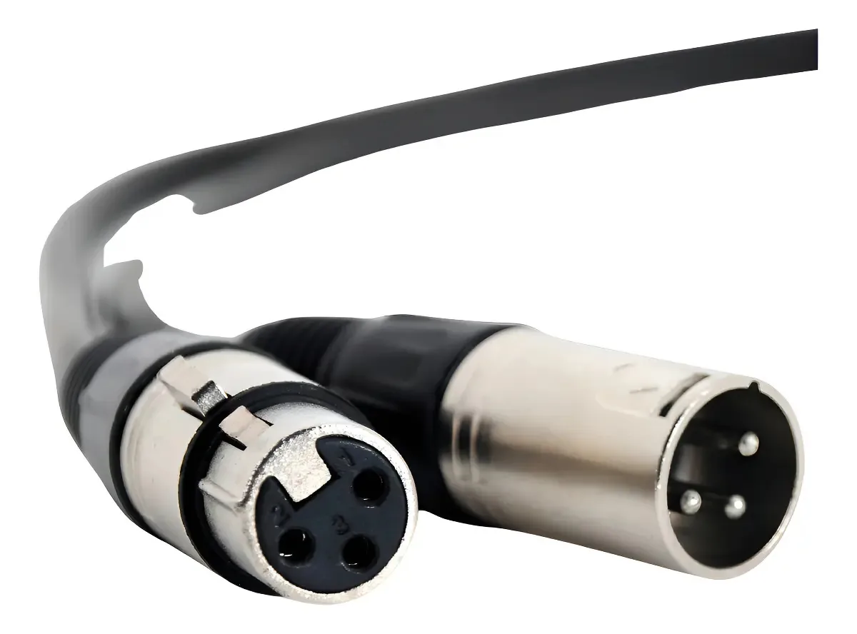 Cabo XLR Para Microfone M & M Cabos Com Conectores Metálicos 1m