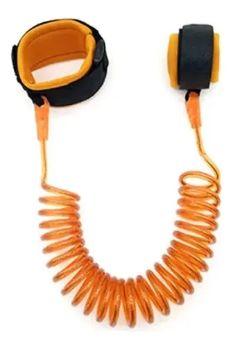 Pulseira Guia Cordão Segurança Infantil Anti Perda Pulso Cor Laranja
